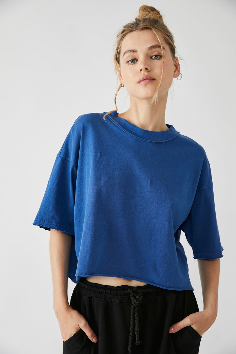 Free People Inspire Tee - Blue Flame