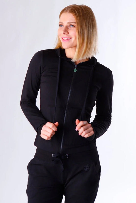 Green Apple Bamboo Kat Zip Hoodie | Green Apple | Evolve Fit Wear