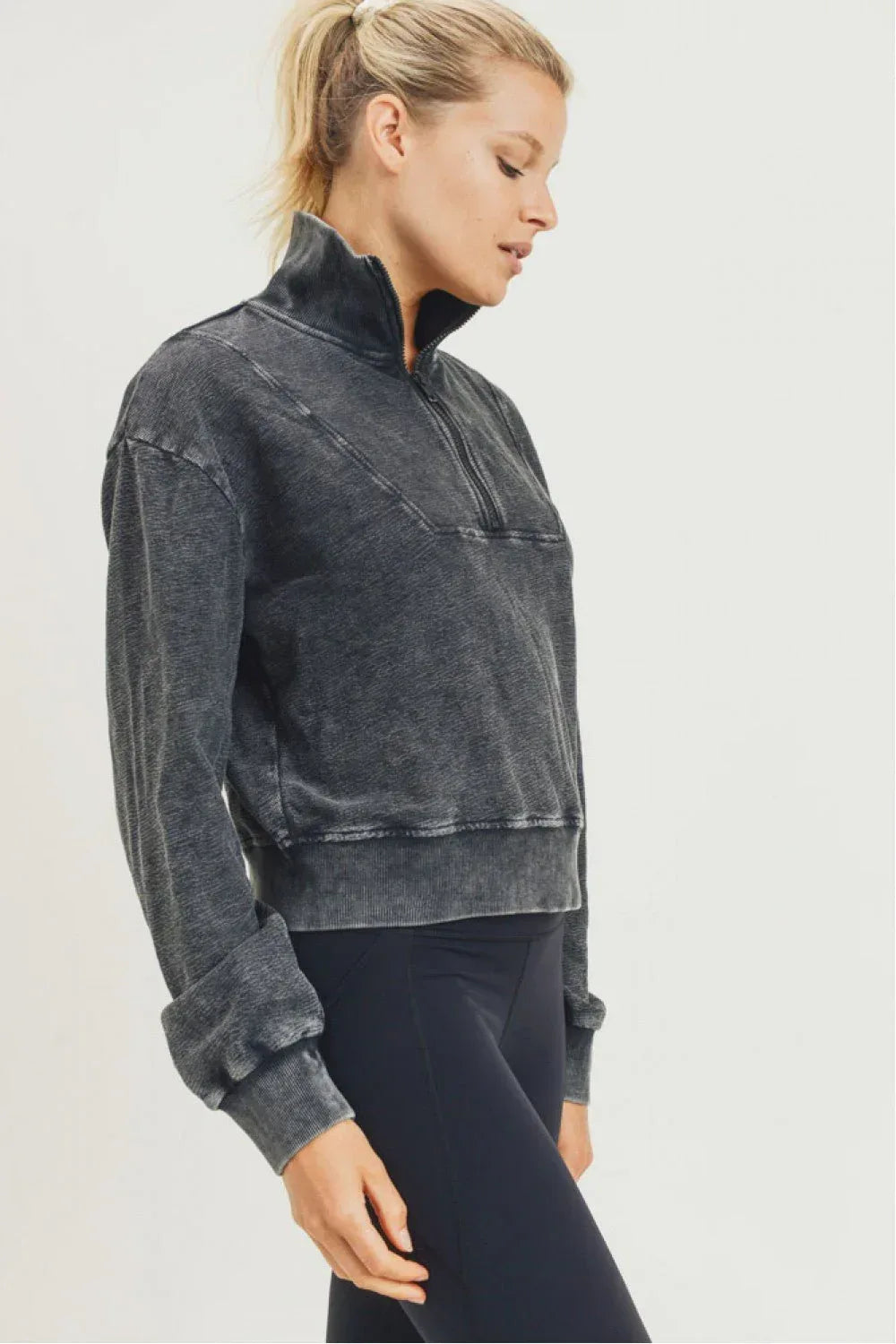 half-zip-jacquard-mineral-wash-pullover-with-tall-collar-mono-b-evolve-fit-wear-226874 - Evolve Fit Wear - half-zip-jacquard-mineral-wash-pullover-with-tall-collar-mono-b-evolve-fit-wear-226874