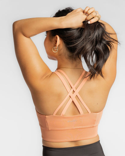 Handful Double Down Bra – Papaya | Handful | Evolve Fit Wear