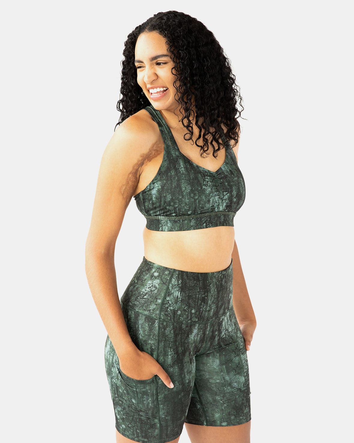 Handful Hi Five High - Waisted Biker Short - Nature Daze | Handful | Evolve Fit Wear