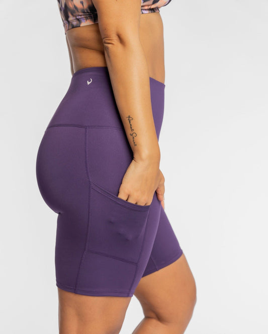 Handful Hi Five High - Waisted Biker Short - Purple Craze | Handful | Evolve Fit Wear