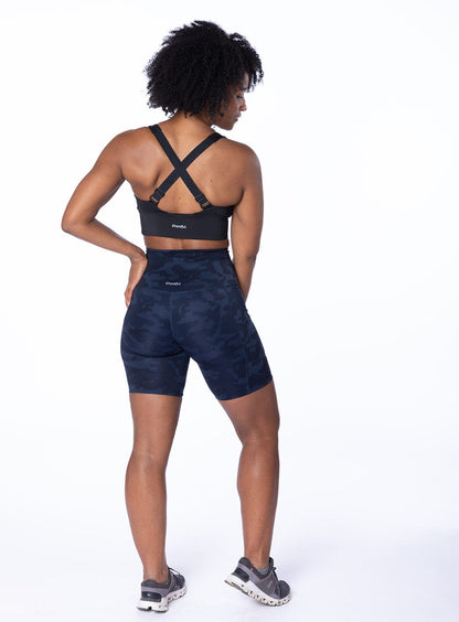 Handful Hi Five Pocketed High - Waist Bike Short - Looker (Navy/Black Camo) | Handful | Evolve Fit Wear
