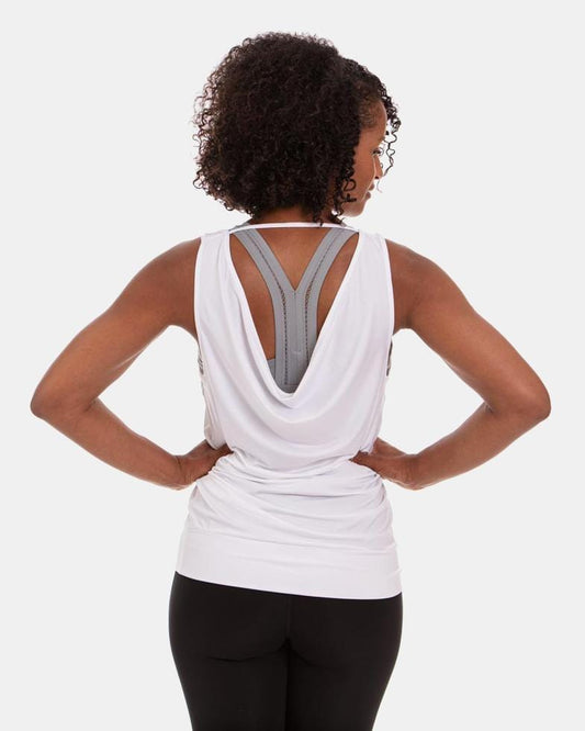 Handful Scoop Tank - No Headlights White | Handful | Evolve Fit Wear