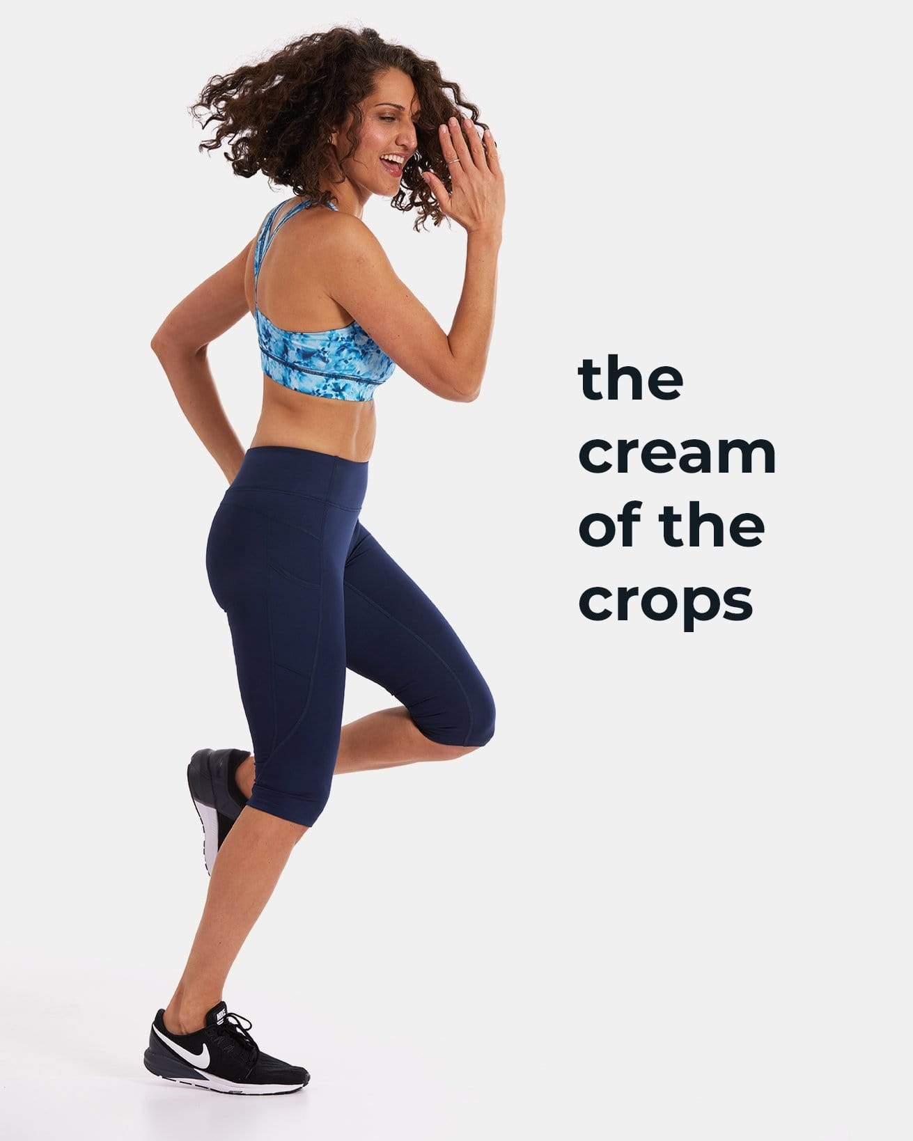Handful Wi - Thi Mid - Rise Pocketed Crop - Night Swim Navy | Handful | Evolve Fit Wear