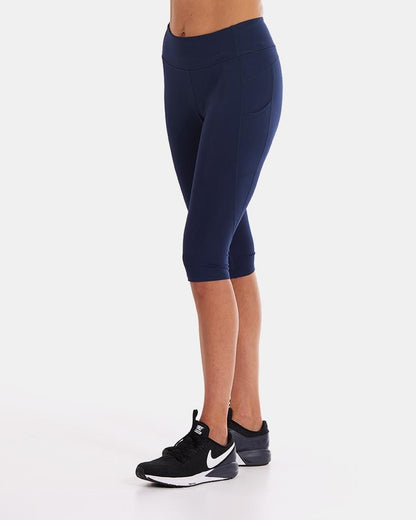 Handful Wi - Thi Mid - Rise Pocketed Crop - Night Swim Navy | Handful | Evolve Fit Wear