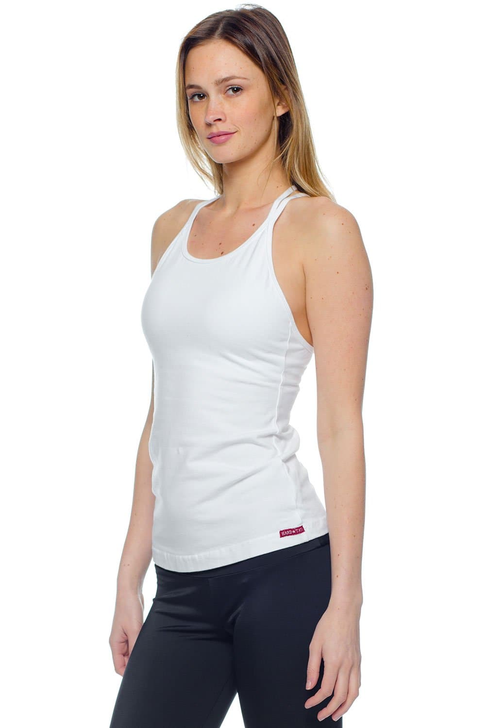 Hard Tail Double Cross Tank - White | Hard Tail Forever | Evolve Fit Wear