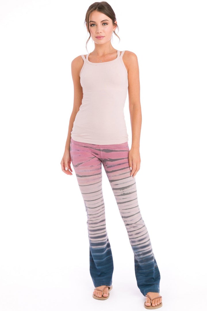 Hard Tail Rolldown Bootleg Pant - Pink Horizon | Hard Tail Forever | Evolve Fit Wear