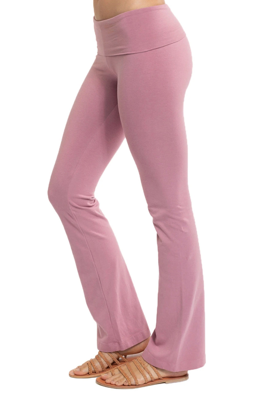 HardTail Rolldown Bootleg Flare Pant - Dusty Rose - Evolve Fit Wear