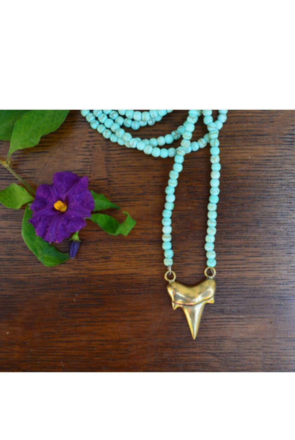 Shark Tooth Seafoam Necklace - Evolve Fit Wear