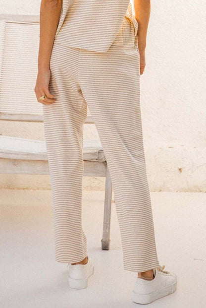 Hem & Thread Pinstripe French Terry Long Pants | Hem And Thread | Evolve Fit Wear