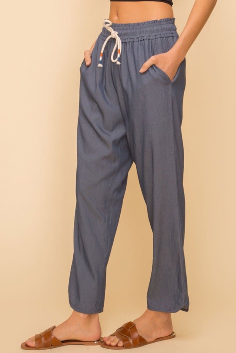 Hem & Thread Drawstring Pull On Trousers - Evolve Fit Wear