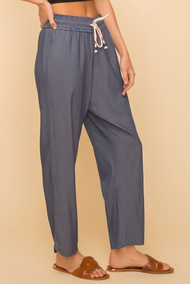 Hem & Thread Drawstring Pull On Trousers - Evolve Fit Wear