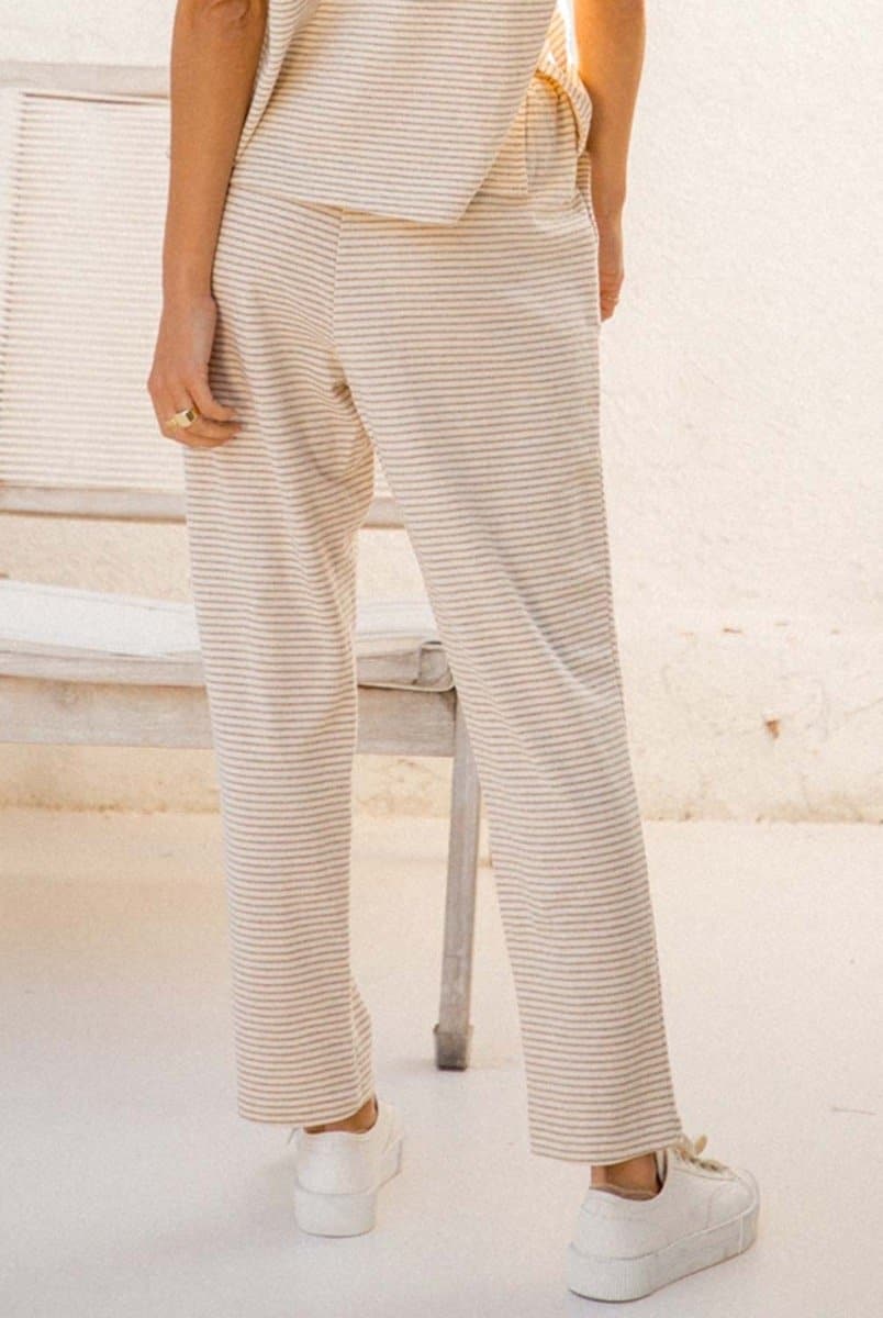 Hem & Thread Pinstripe French Terry Long Pants - Evolve Fit Wear