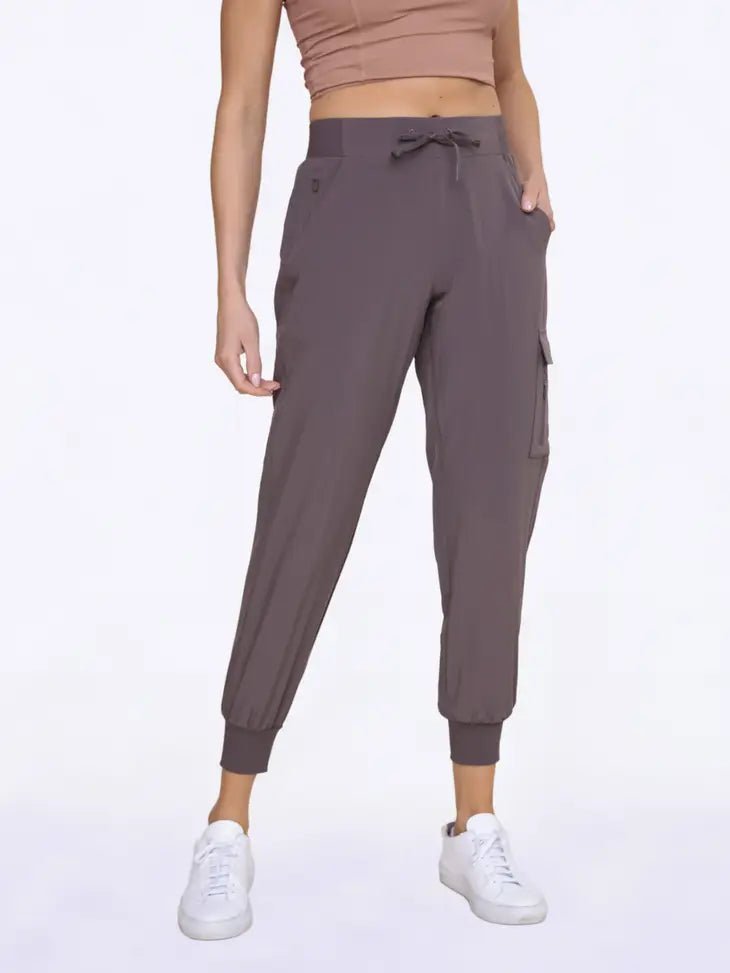 High - Waisted Capri Joggers - Cocoa | Mono B | Evolve Fit Wear