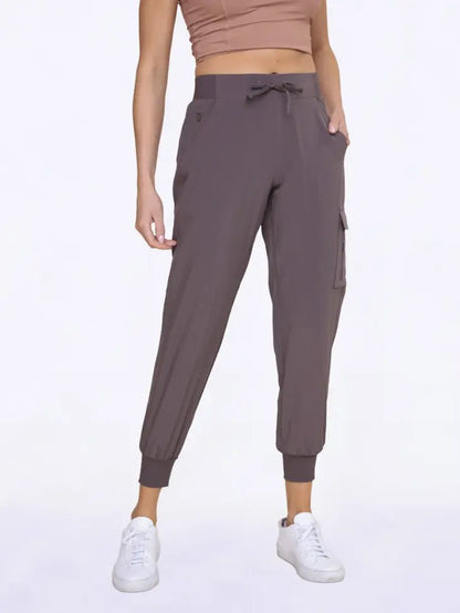 High - Waisted Capri Joggers - Cocoa | Mono B | Evolve Fit Wear