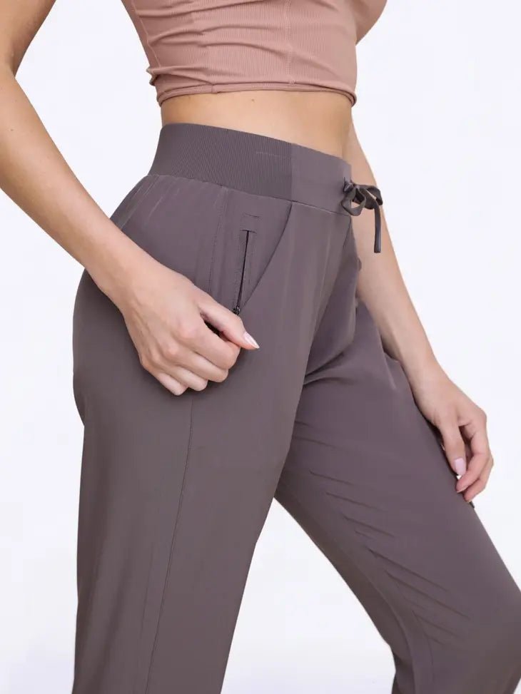 High - Waisted Capri Joggers - Cocoa | Mono B | Evolve Fit Wear