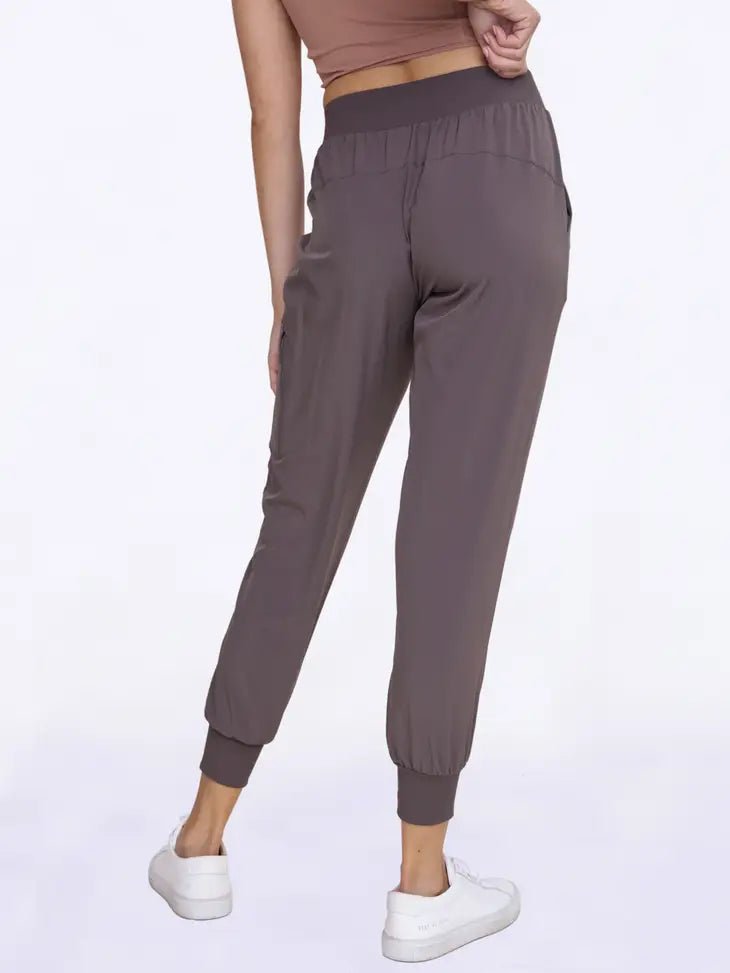 High - Waisted Capri Joggers - Cocoa | Mono B | Evolve Fit Wear