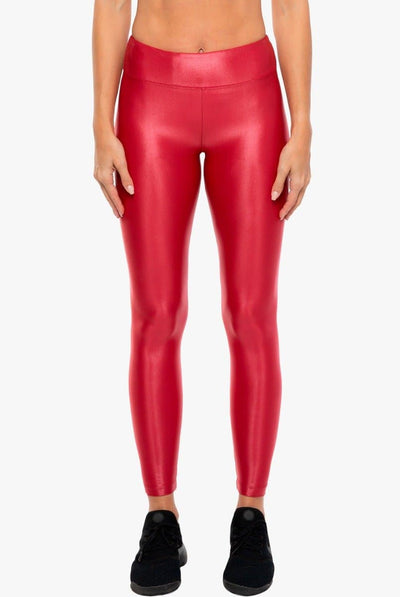Koral Activewear Lustrous High Rise Legging - Red - Evolve Fit Wear