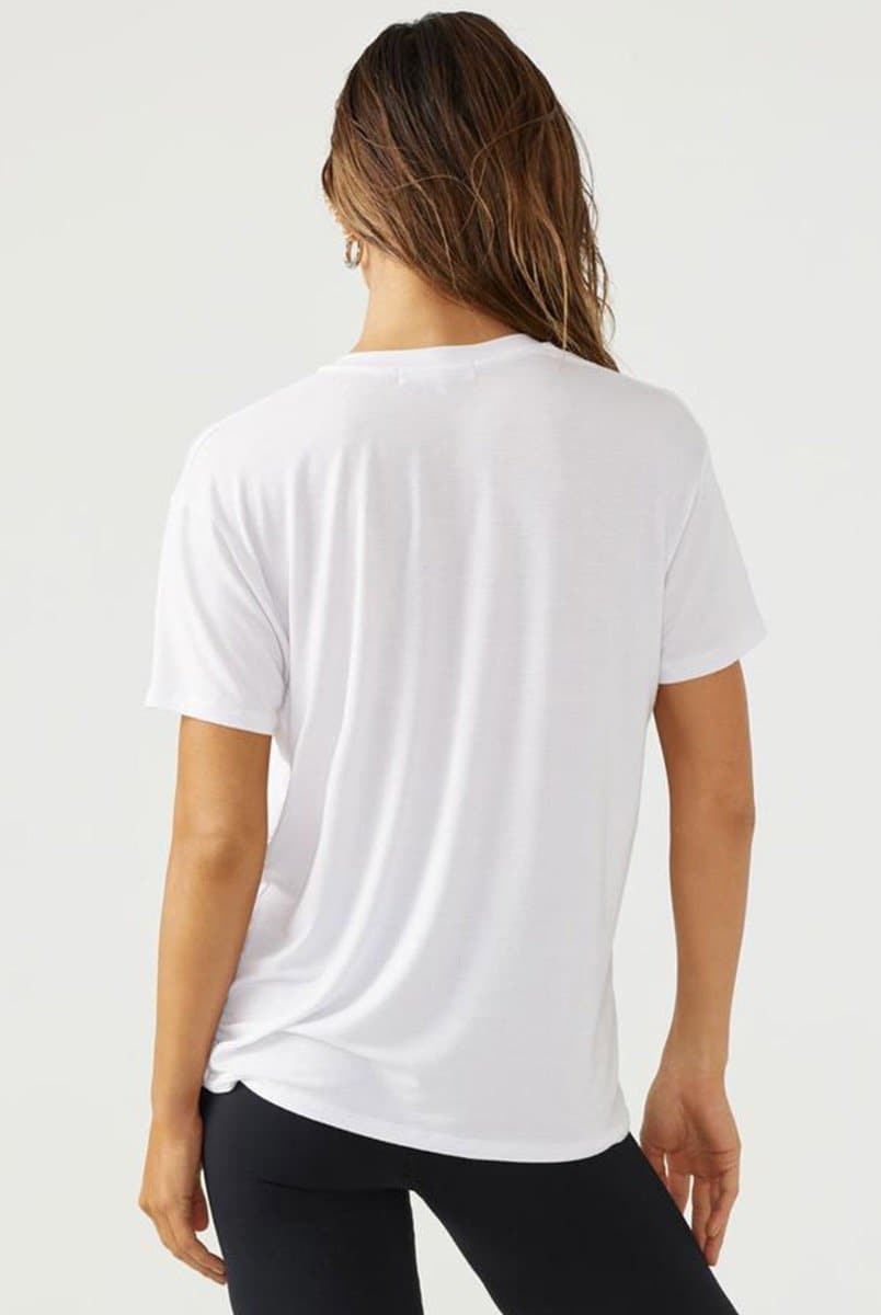 Joah Brown Plunge V Neck Tee White 669TS - Free Shipping at Largo Drive
