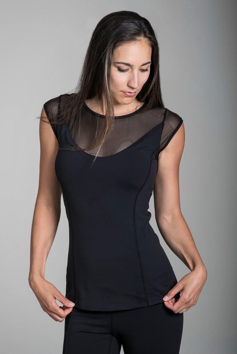 KiraGrace Crescent Mesh Yoga Cap Sleeve | KiraGrace | Evolve Fit Wear