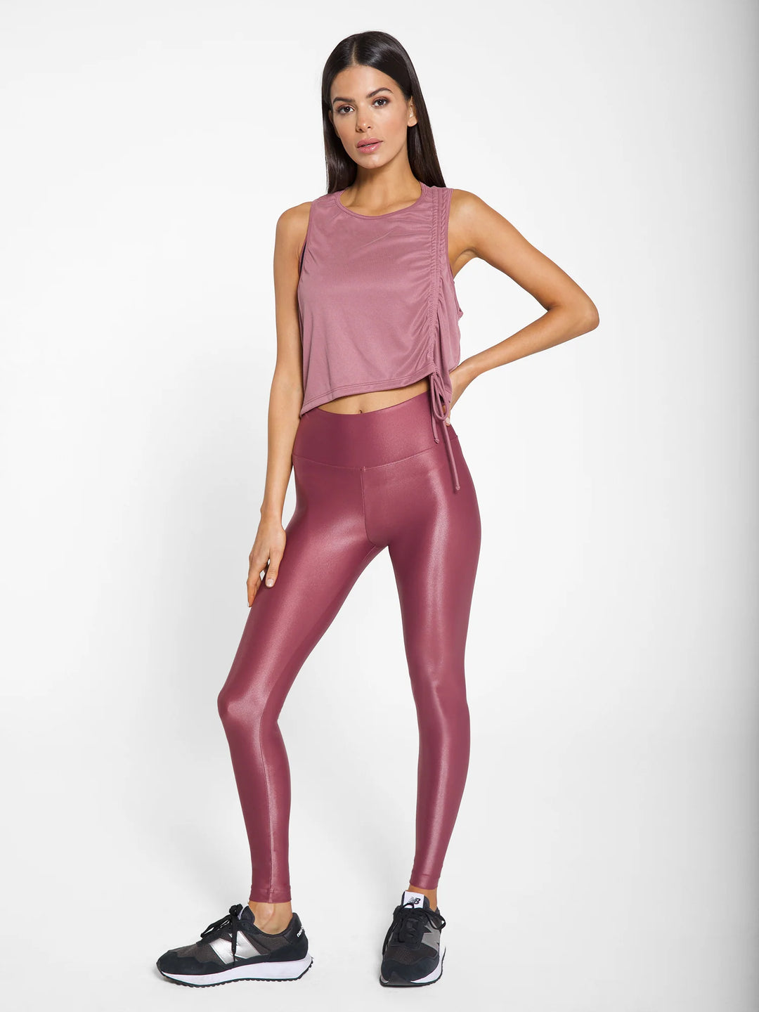 Koral Activewear Lustrous High Rise Legging in Rosewood Evolve Fit Wear