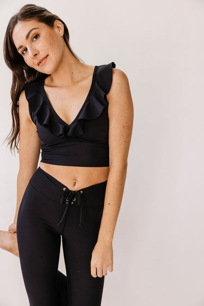 Lace Up Leggings - Black | Swaay | Evolve Fit Wear