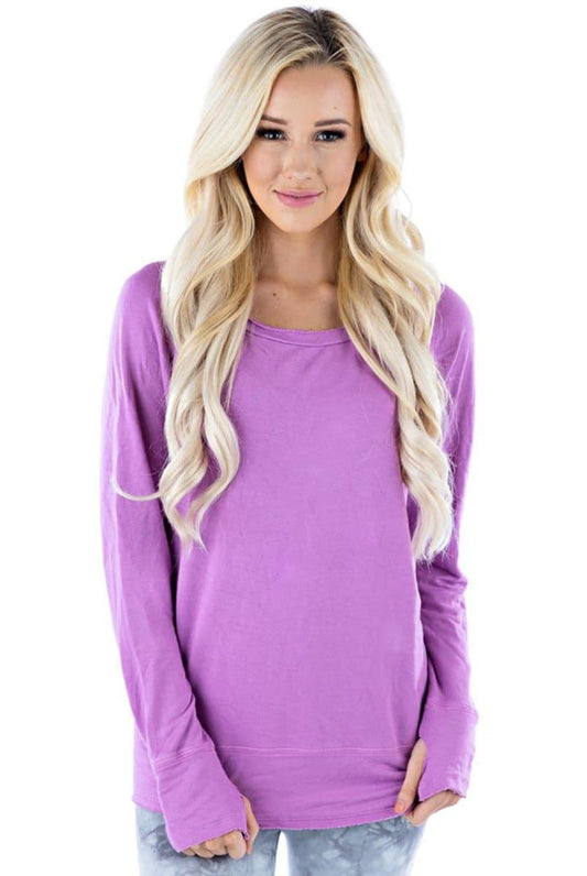 LVR Raw Pullover w/ Thumbholes - Orchid | LVR | Evolve Fit Wear