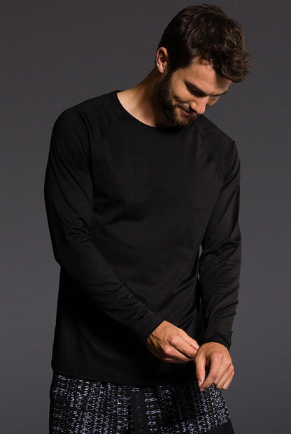 Men's Performance Fabric Raglan Long Sleeve Tee | Onzie | Evolve Fit Wear