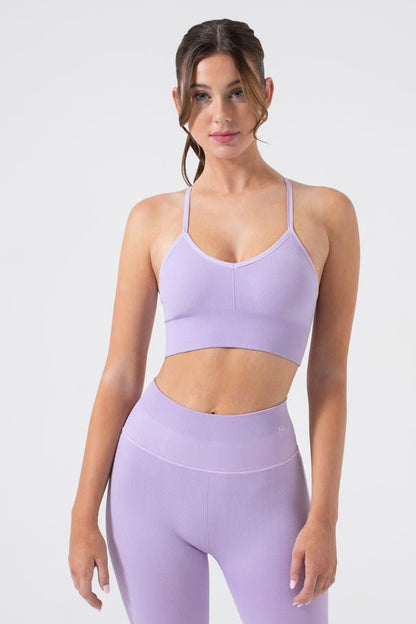 One By One Bra - V - Neck Seamless Sports Bra with Removable Cups | NUX | Evolve Fit Wear