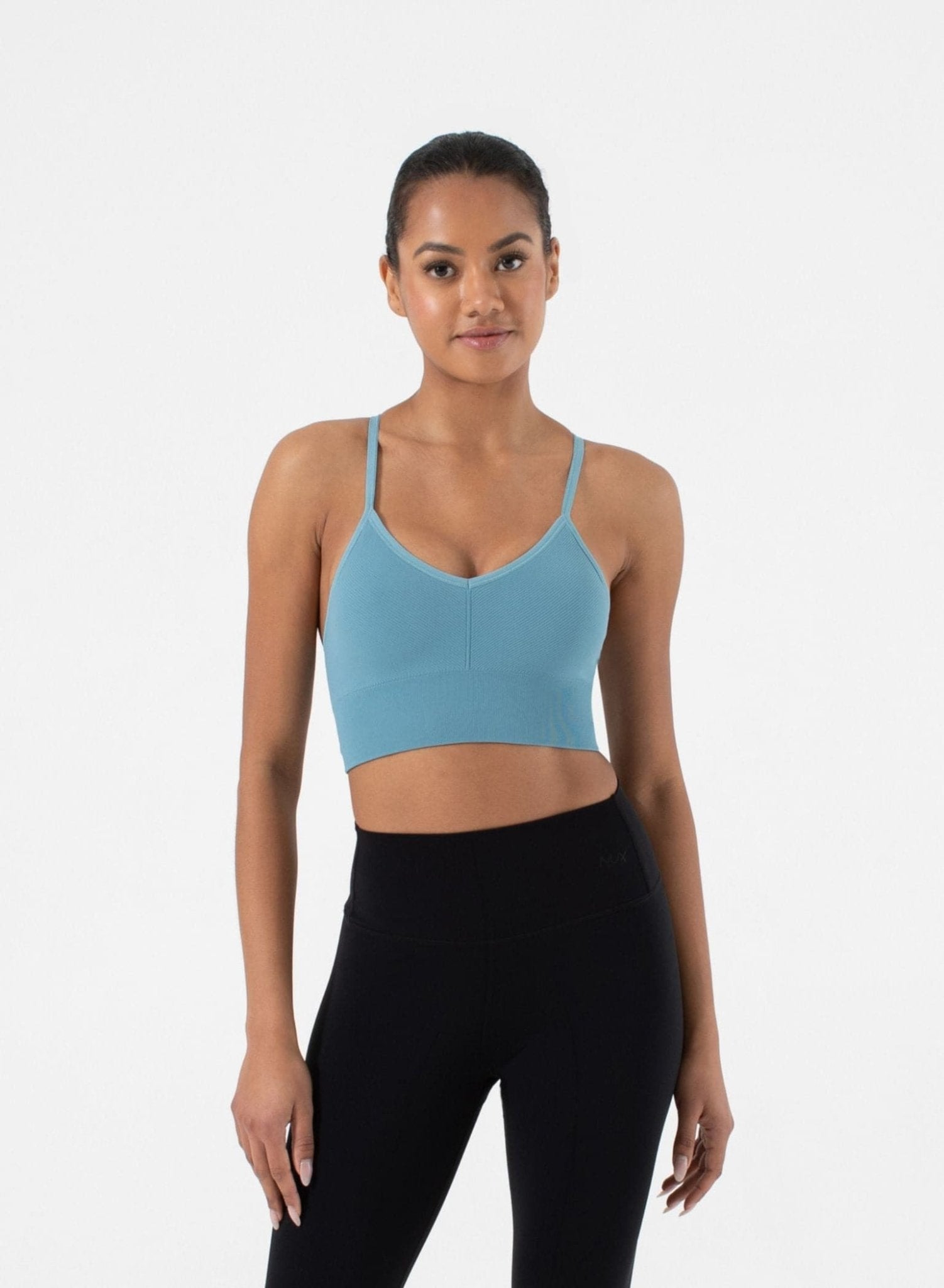 One By One Bra - V - Neck Seamless Sports Bra with Removable Cups | NUX | Evolve Fit Wear