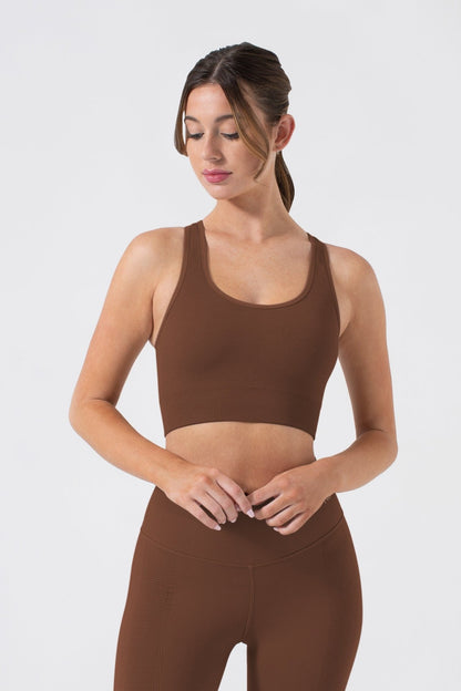One by One Scoop Bra - Seamless Criss - Cross Back Strap | NUX | Evolve Fit Wear