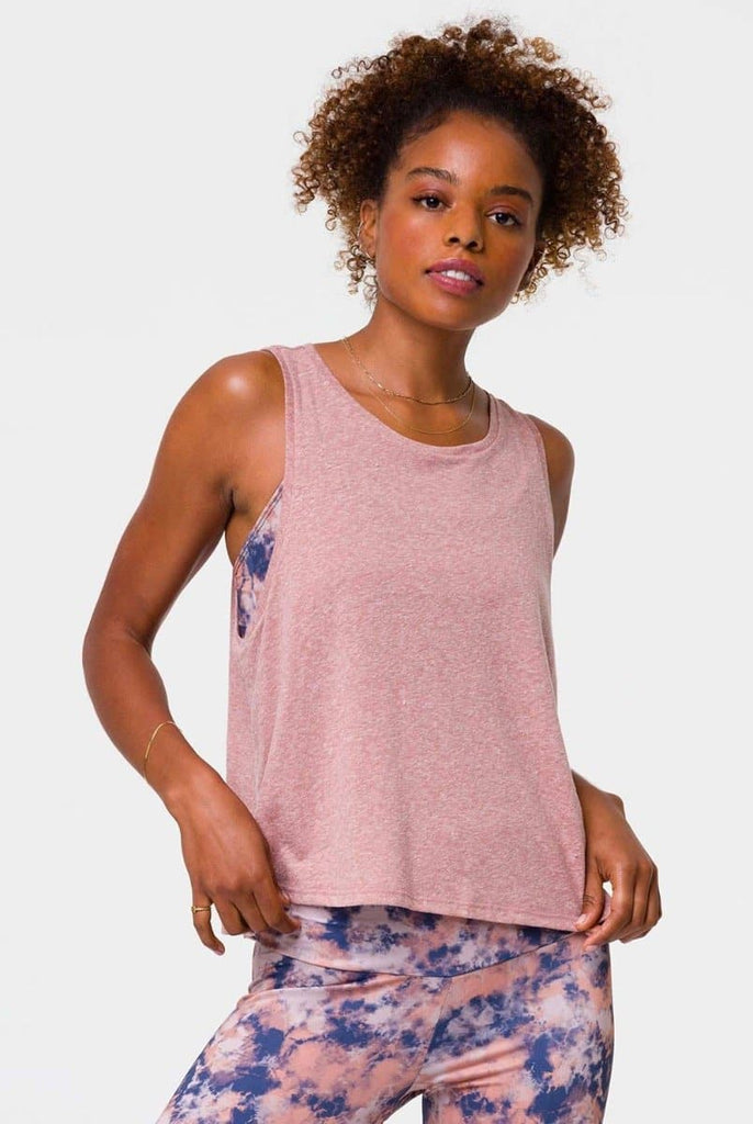 Onzie Vintage Tank Top in Pink Evolve Fit Wear