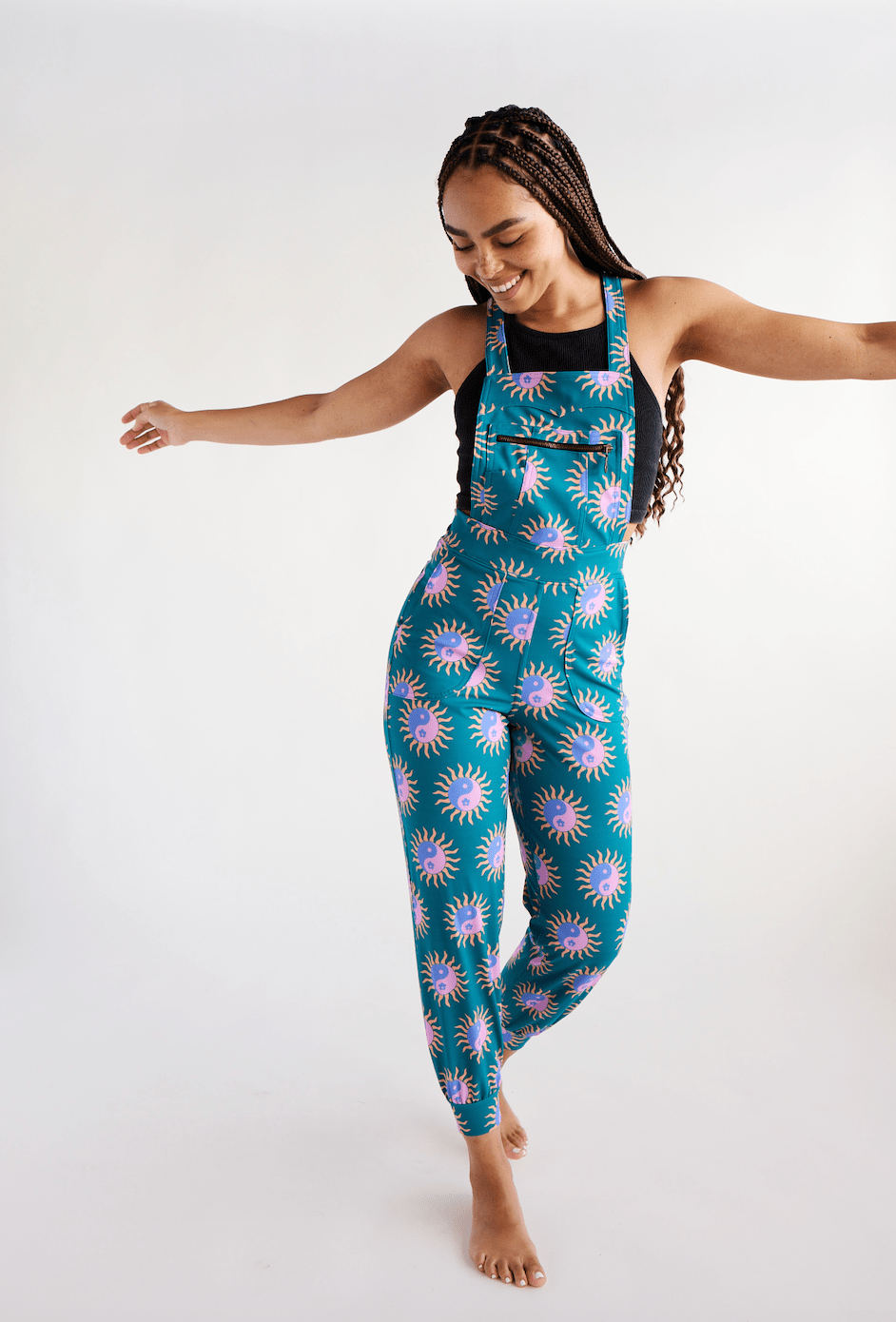 Overall Jumpsuit - Tropical Yin Yang | Swaay | Evolve Fit Wear
