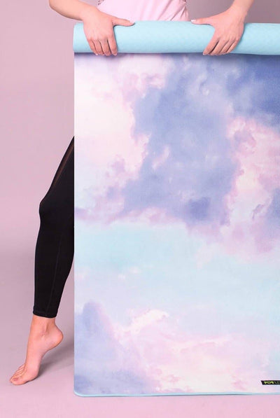Popflex Heart In The Clouds Vegan Suede Yoga Mat - Evolve Fit Wear