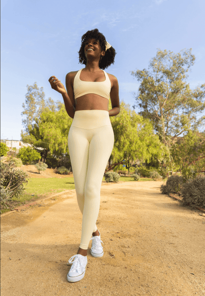 Popflex Supersculpt Legging - Custard (FINAL SALE) | PopFlex Active | Evolve Fit Wear