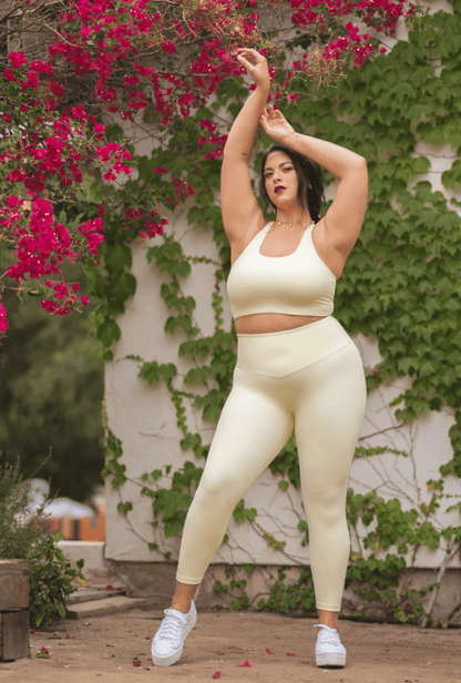 Popflex Supersculpt Legging - Custard (FINAL SALE) | PopFlex Active | Evolve Fit Wear