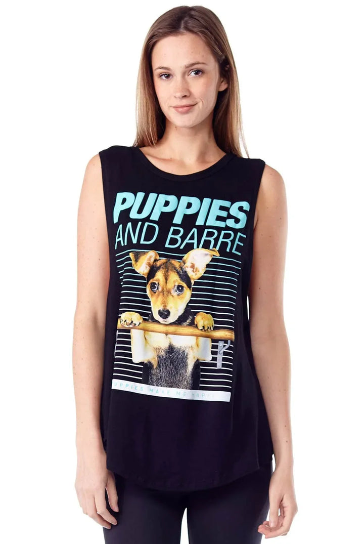 puppies-puppies-barre-sleeveless-tee-puppies-make-me-happy-evolve-fit-wear-821437 - Evolve Fit Wear - puppies-puppies-barre-sleeveless-tee-puppies-make-me-happy-evolve-fit-wear-821437