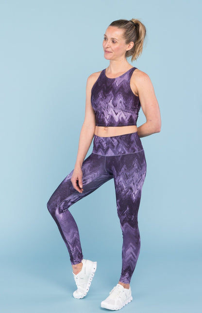 Purple Wave Yoga Pants | Colorado Threads Clothing | Evolve Fit Wear