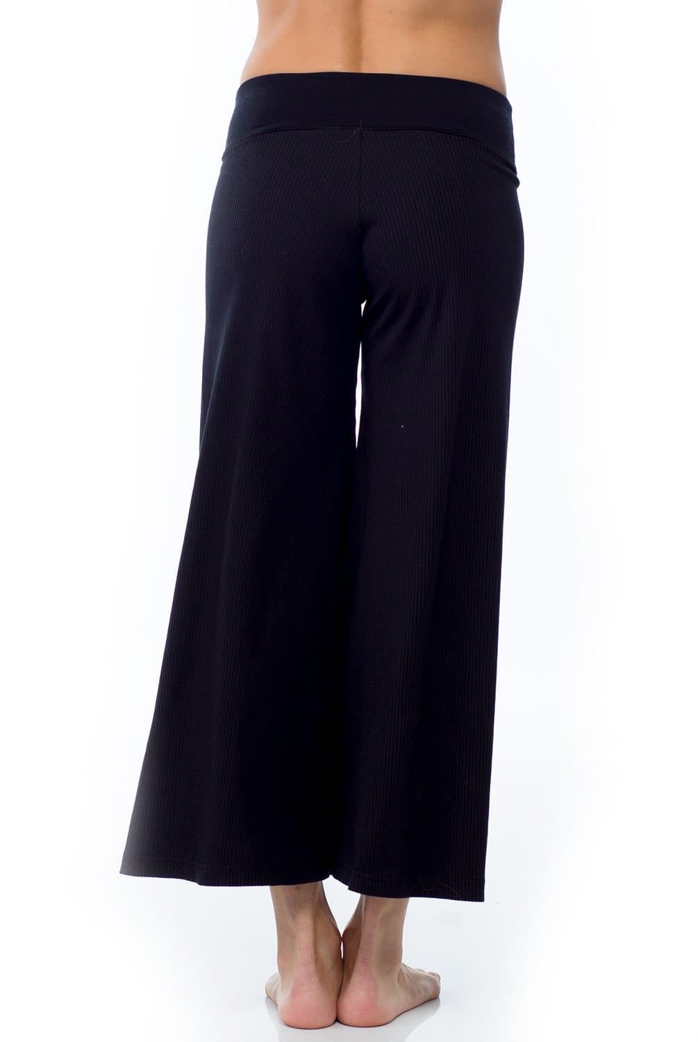 Sandra McCray Ribbed Crop Palazzo Pant - Evolve Fit Wear