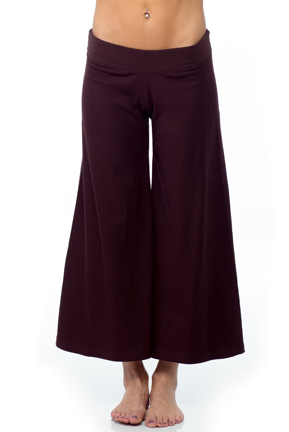 Sandra McCray Ribbed Crop Palazzo Pant - Evolve Fit Wear