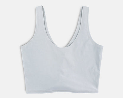 Rogue Crop Top in Shiny Silver | Vagabond Goods | Evolve Fit Wear