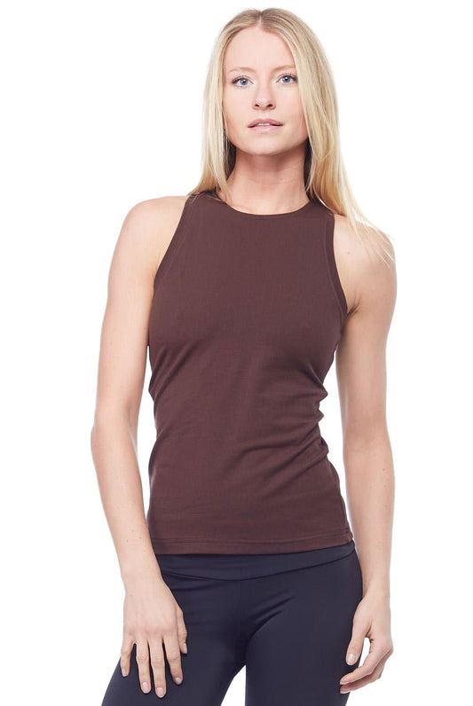 Sandra McCray Flat High Neck Tank w - Bra | Sandra McCray | Evolve Fit Wear