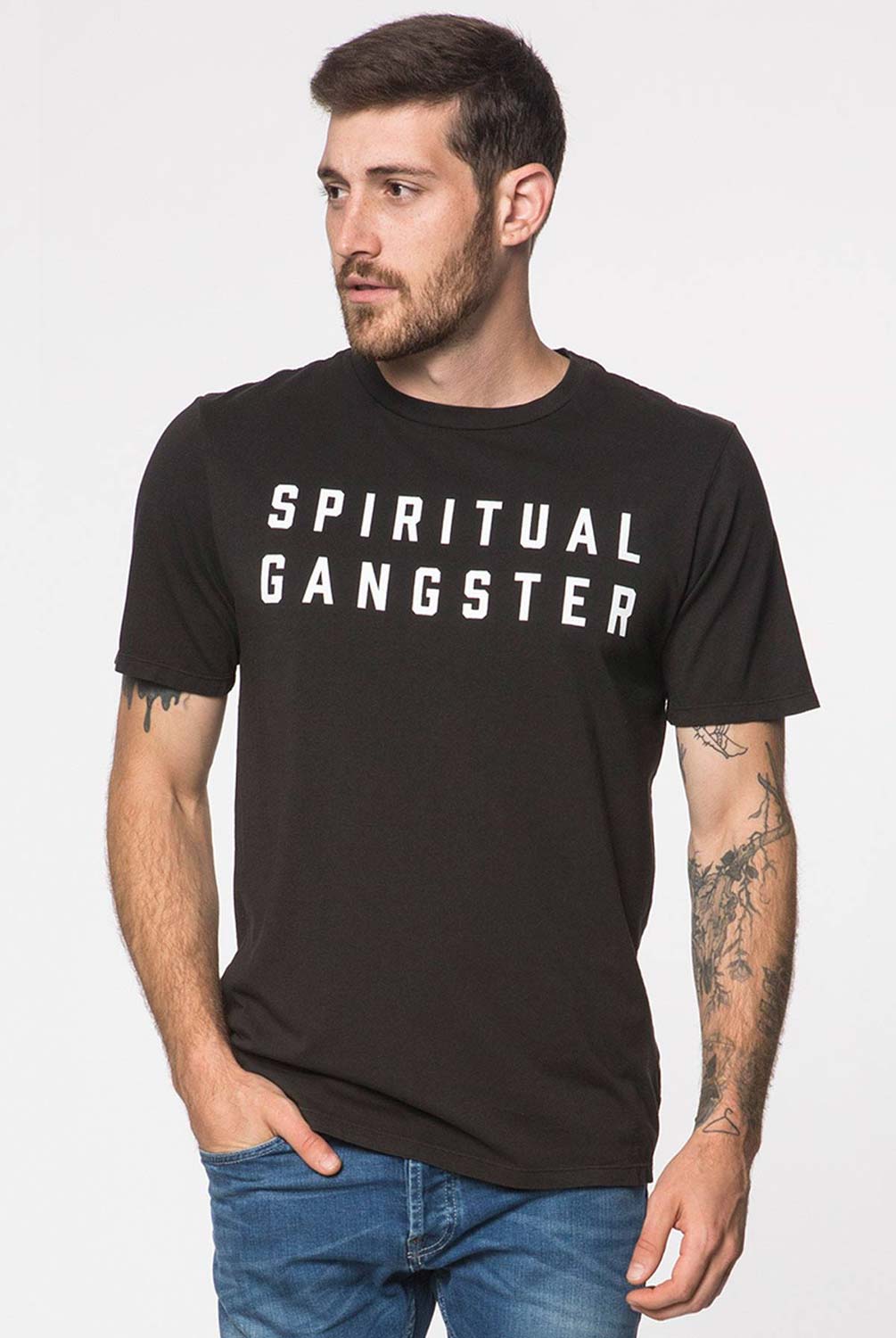 Mens Spiritual Gangster SG Campus Logo Tee - Evolve Fit Wear