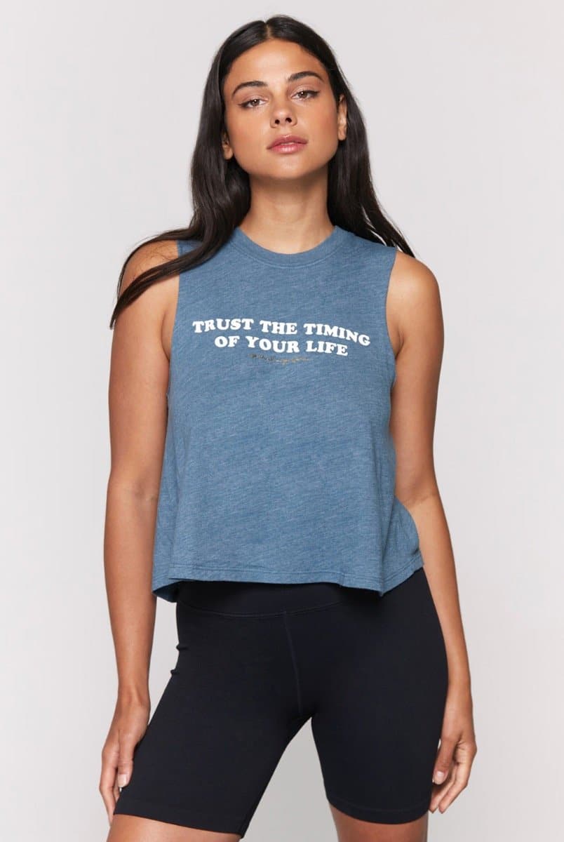 Spiritual Gangster Trust the Timing Crop Tank | Spiritual Gangster | Evolve Fit Wear
