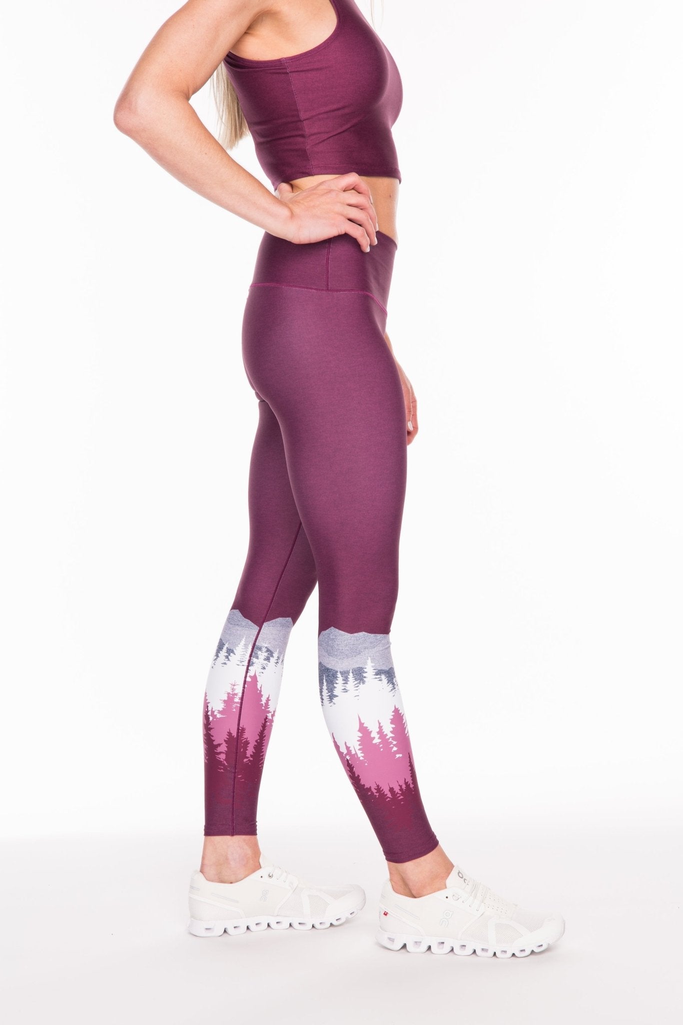 Summit Yoga Pants - Burgundy | Colorado Threads Clothing | Evolve Fit Wear