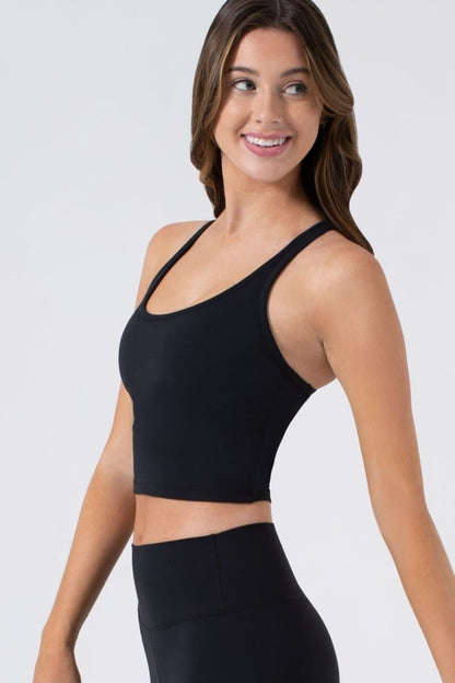 Sustainable Willow Cami: Y - Back Shelf Bra & Removable Cups | NUX | Evolve Fit Wear