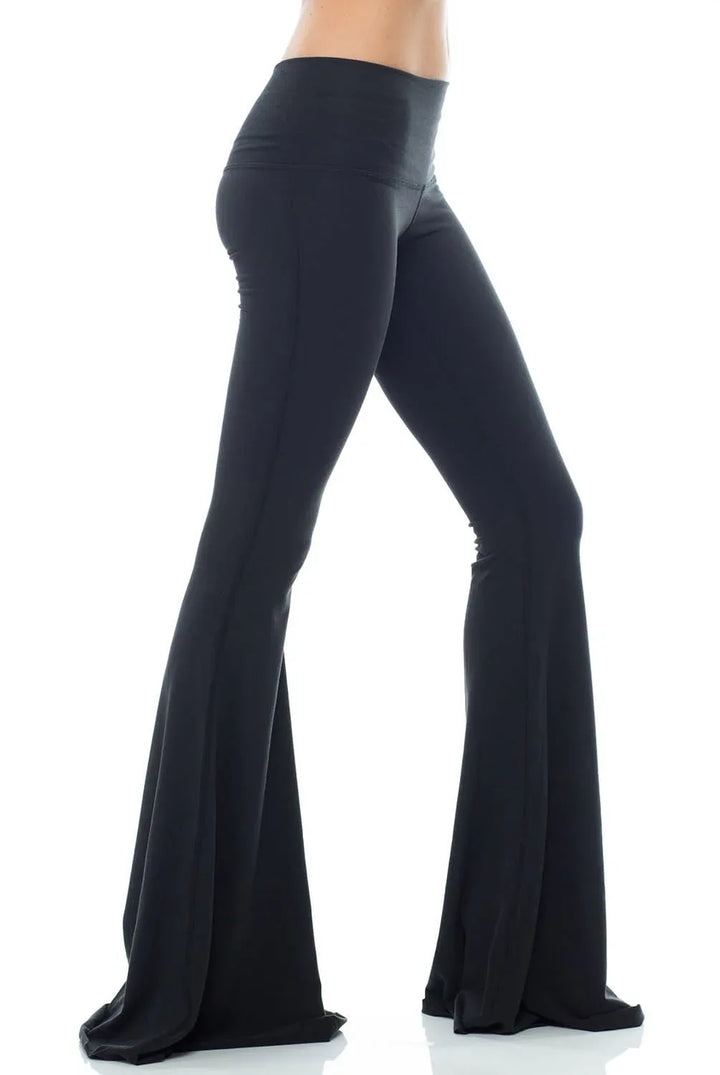 teeki-solid-black-bell-bottom-teeki-evolve-fit-wear-201750 - Evolve Fit Wear - teeki-solid-black-bell-bottom-teeki-evolve-fit-wear-201750