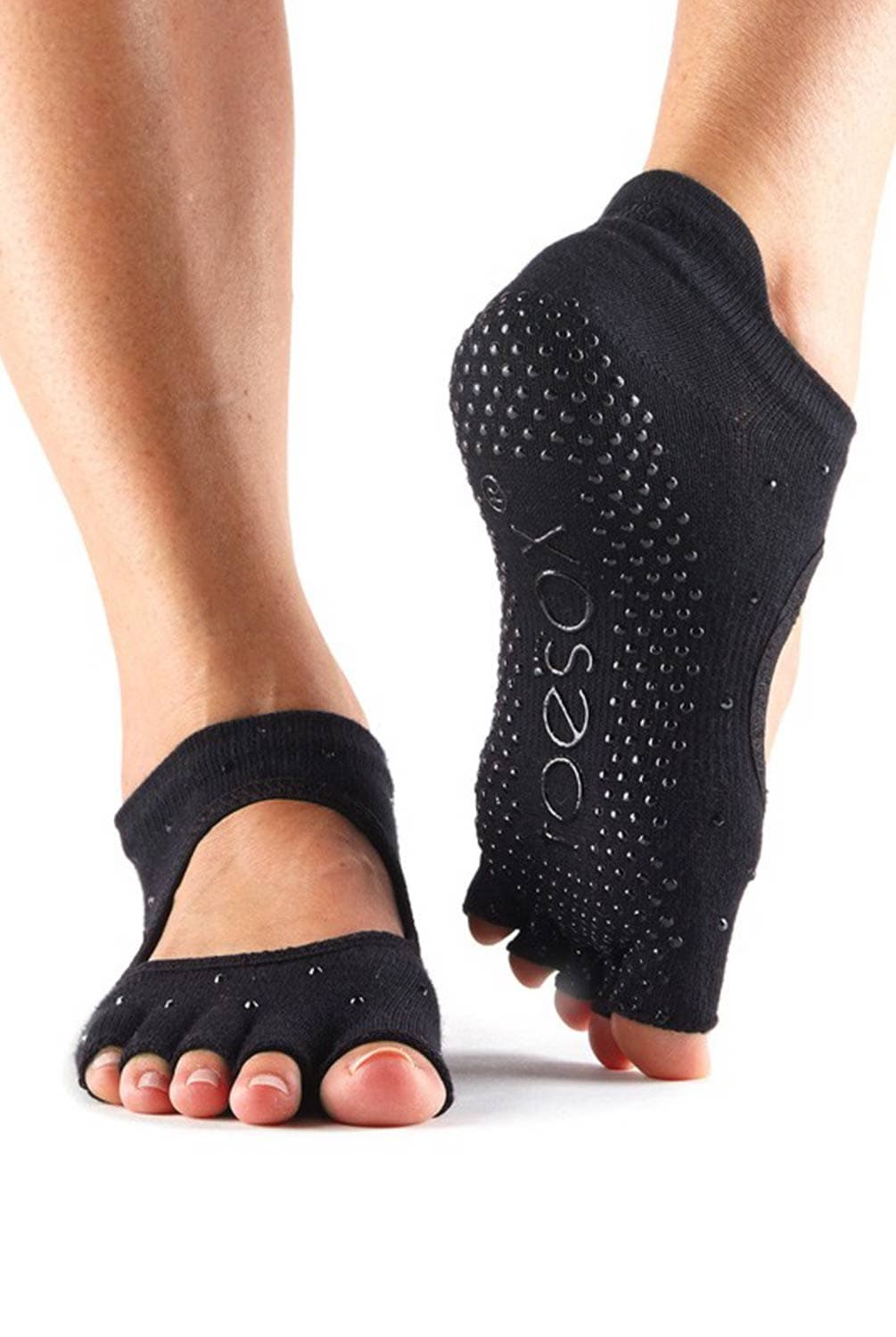 ToeSox Half Toe Bellarina Grip Socks - Black | ToeSox | Evolve Fit Wear