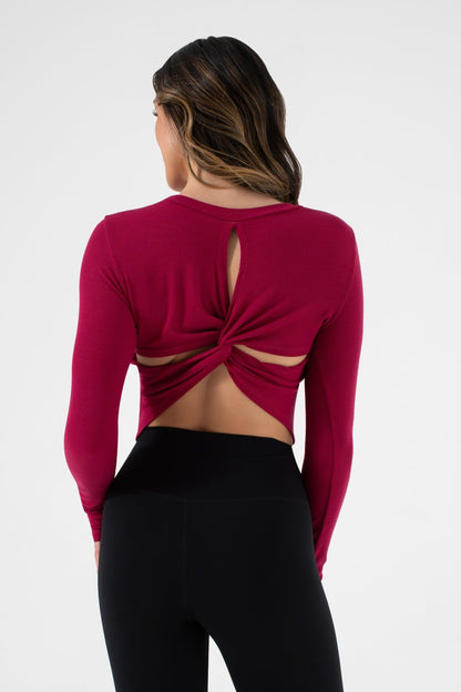 Ultra Soft Acacia Twist Back Long Sleeve | NUX | Evolve Fit Wear